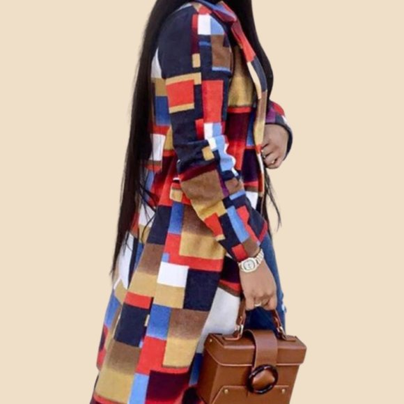 Color Block Coat - Picture 2 of 2